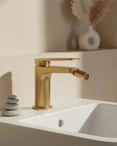 Miscelatore bidet senza scarico in ottone oro spazzolato Momo