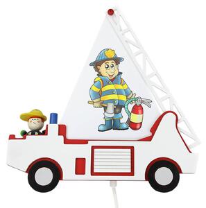 Elobra Applique Fred per bambini, macchina dei pompieri