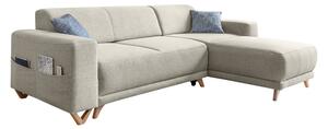 Divano angolare beige allungabile e con contenitore Classy Sophie – Miuform