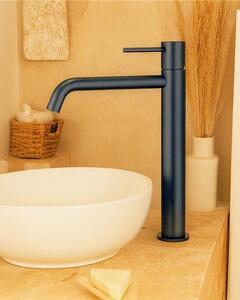 Rubinetto alto ciotola senza scarico ottone grigio metallico Memo