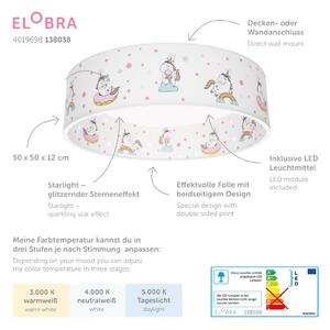 Elobra Plafoniera LED unicorno Babsy Starlight
