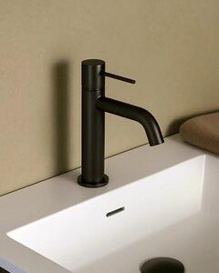 Rubinetto miscelatore lavabo senza scarico in ottone nero opaco Memo