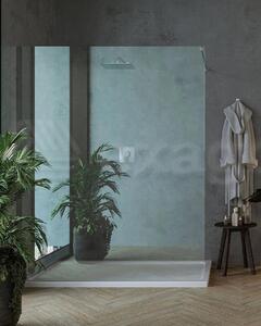 Parete doccia fissa 160 cm H 200 cristallo 8 mm trasparente profilo cromo Genio