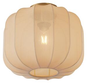 Plafoniera Japandi oro con paralume beige - Pluni