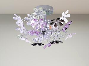 Originale lampada da soffitto a LED per camera da letto con motivi floreali, regolabile tramite interruttore