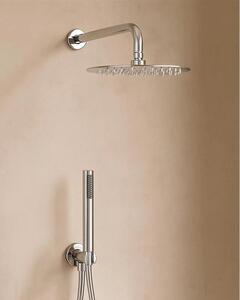 Set doccia soffione e doccetta in acciaio cromo Platinum