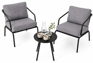 Set da giardino KOMFOTTEU composto da 3 pezzi: divano, tavolino e 2 poltrone