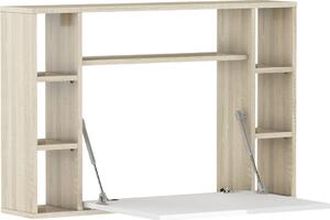 Scaffali a libro sospesi Muse scrivania a muro per ufficio domestico Sonoma rovere / bianco lucido
