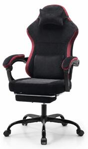 Sedia da gaming ergonomica con cuscini per il collo e la schiena, sedia girevole regolabile in altezza per PC con rotelle a 360° per una persona, ideale per un utilizzo confortevole e per l'ufficio domestico