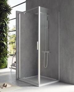Box doccia 90x70 Rio a pivot vetro 6 mm trasparente H 195 cromo