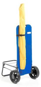 Carrello da Spiaggia PortaOggetti e Porta Ombrellone in Acciaio Beach Blu