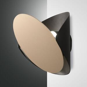 Fabas Luce Applique LED Shield dimmerabile, nero-oro