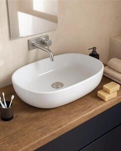 Ciotola 60x39 Bowy da appoggio in Vetroceramica bianco opaco