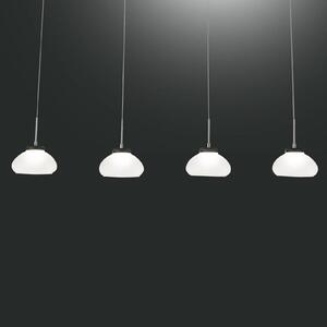 Fabas Luce Lampada sospensione LED Arabella 4 luci, bianco