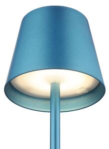 Globo 58488BL-LED Lampada da tavolo ricaricabile VANNIE con dimmer a sfioramento, per uso esterno, 3W/5V, IP54, 1800mAh, blu