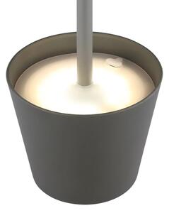 Globo 58488G-LED Lampada da tavolo VANNIE dimmerabile a sfioramento, ricaricabile, per esterni 3W/5V IP54 1800mAh grigia