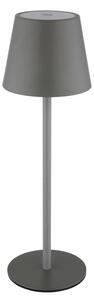 Globo 58488G-LED Lampada da tavolo VANNIE dimmerabile a sfioramento, ricaricabile, per esterni 3W/5V IP54 1800mAh grigia