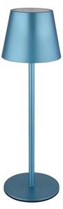 Globo 58488BL-LED Lampada da tavolo ricaricabile VANNIE con dimmer a sfioramento, per uso esterno, 3W/5V, IP54, 1800mAh, blu