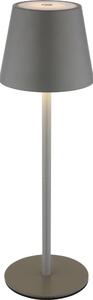 Globo 58488G-LED Lampada da tavolo VANNIE dimmerabile a sfioramento, ricaricabile, per esterni 3W/5V IP54 1800mAh grigia