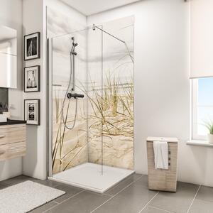 Schulte, alzatina per doccia ad angolo, 2 x 90x210 cm, rivestimento della parete, pannello composito in alluminio come sostituzione delle piastrelle senza giunture, motivo: duna del Mare del Nord