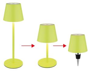 Globo 58488NG-LED Lampada da tavolo VANNIE dimmerabile touch ricaricabile da esterno 3W/5V IP54 1800mAh verde