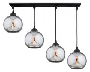 Brilagi - Lampadario sospeso con cavo DIOR 4xE27/60W/230V nero/grigio fumé