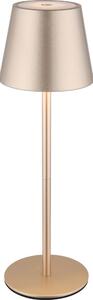 Globo 58488CH-LED Lampada da tavolo VANNIE dimmerabile a sfioramento ricaricabile da esterno 3W/5V IP54 1800mAh ottone