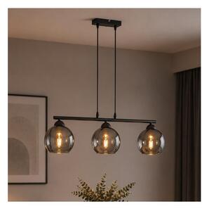 Brilagi - Lampadario sospeso con cavo DIOR 3xE27/60W/230V nero/grigio fumé