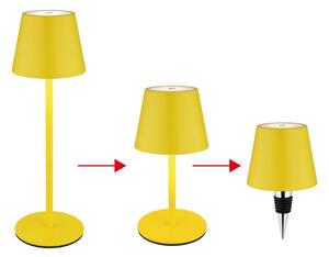 Globo 58488Y-LED Lampada da tavolo VANNIE dimmerabile touch ricaricabile per esterni 3W/5V IP54 1800mAh gialla
