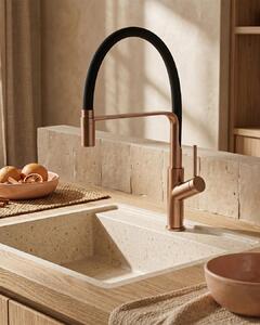 Miscelatore cucina flessibile Imola oro rosa spazzolato