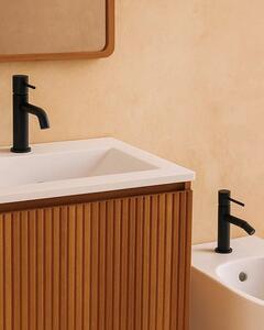 Coppia rubinetti lavabo e bidet in ottone nero opaco Hidden