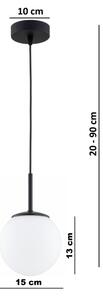 Brilagi - Lampada a sospensione con cavo MILO 1xE27/60W/230V nera