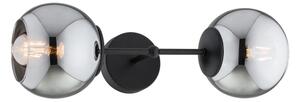 Brilagi - Lampada da parete DIOR 2xE27/60W/230V nero/grigio fumé