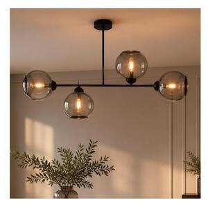 Brilagi - Plafoniera da soffitto DIOR 4xE27/60W/230V nero/grigio fumé