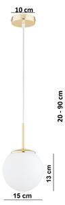 Brilagi - Lampadario a cavo MILO 1xE27/60W/230V, finitura oro