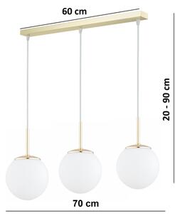 Brilagi - Lampadario a cavo MILO 3xE27/60W/230V oro