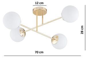 Brilagi - Lampadario da soffitto MILO 4xE27/60W/230V dorato