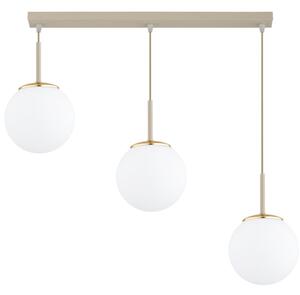 Brilagi - Lampadario a cavo MILO 3xE27/60W/230V beige/oro