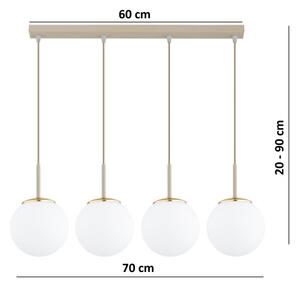 Brilagi - Lampadario a cavo MILO 4xE27/60W/230V beige/oro