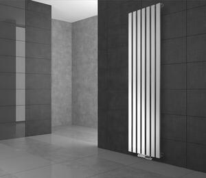 LuxeBath Design radiatore a pannello Stella attacco centrale 260 x 1400 mm bianco con set di allacciamento incl. termostato parete ad angolo, piatto, senza elemento riscaldante