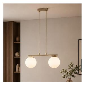 Brilagi - Lampadario a sospensione su cavo MILO 2xE27/60W/230V beige/oro