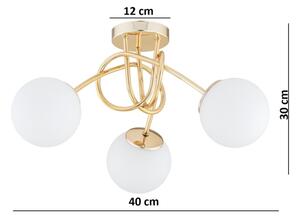 Brilagi - Lampadario a plafone MILO 3xE27/60W/230V oro
