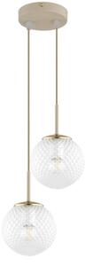 Brilagi - Lampadario sospeso con cavo STELLA 2xE27/60W/230V beige/oro