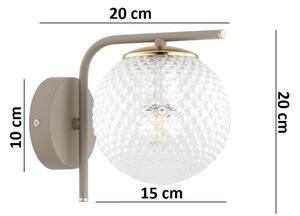 Brilagi - Lampada da parete STELLA 1xE27/60W/230V beige/oro