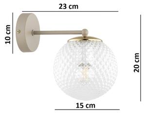 Brilagi - Lampada da parete STELLA 1xE27/60W/230V beige/oro