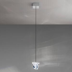 Fabbian Tripla sospensione LED cristallo alluminio