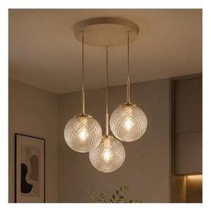 Brilagi - Lampadario sospeso con cavo STELLA 3xE27/60W/230V beige/oro