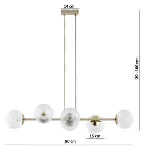 Brilagi - Lampadario a cavo STELLA 6xE27/60W/230V beige/oro