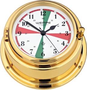 Wempe - CW310014 - Orologio da nave al quarzo - 150mm - Ottone - Numeri arabi - Settori radiocomandati - BREMEN II