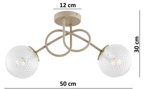 Brilagi - Lampadario a plafone STELLA 2xE27/60W/230V beige/oro